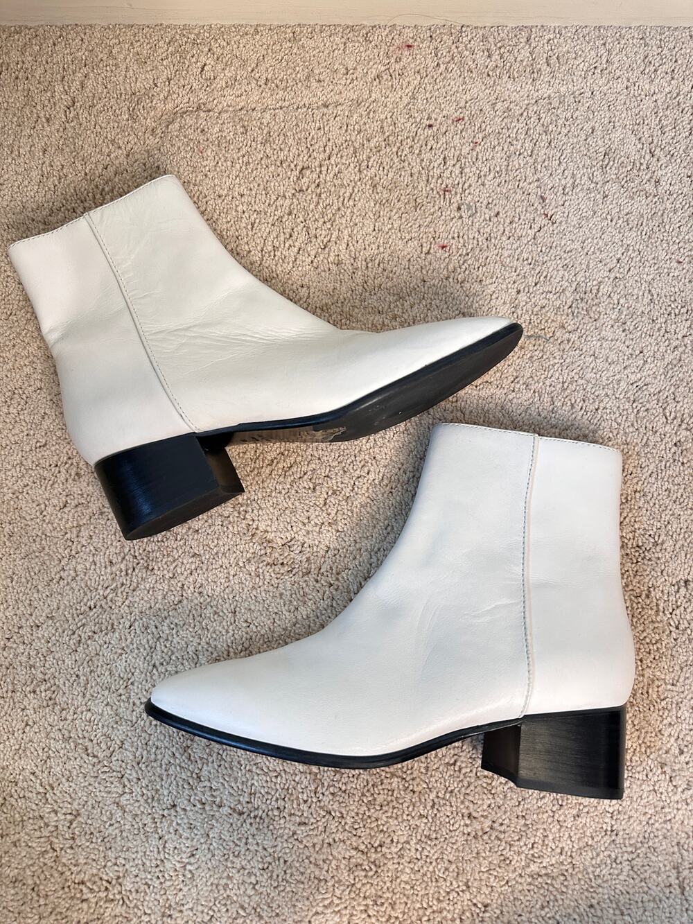 Rag & Bone Aslen Smooth Leather Ankle Bootie In Antique White